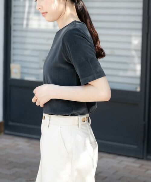 URBAN RESEARCH DOORS / アーバンリサーチ ドアーズ Tシャツ | FORK&SPOON　ベロアショートスリーブTシャツ | 詳細15