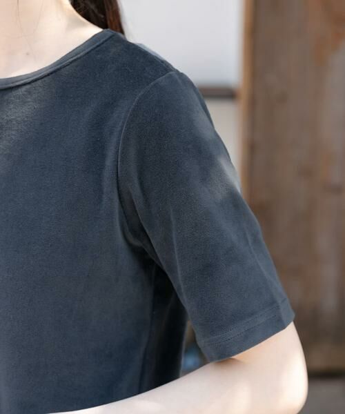 URBAN RESEARCH DOORS / アーバンリサーチ ドアーズ Tシャツ | FORK&SPOON　ベロアショートスリーブTシャツ | 詳細20