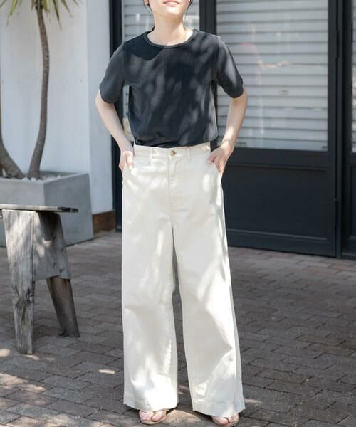 URBAN RESEARCH DOORS / アーバンリサーチ ドアーズ Tシャツ | FORK&SPOON　ベロアショートスリーブTシャツ | 詳細21