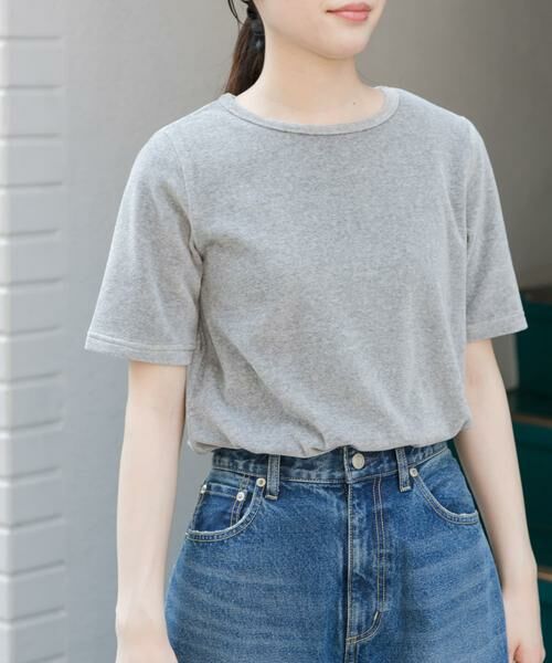 URBAN RESEARCH DOORS / アーバンリサーチ ドアーズ Tシャツ | FORK&SPOON　ベロアショートスリーブTシャツ | 詳細24