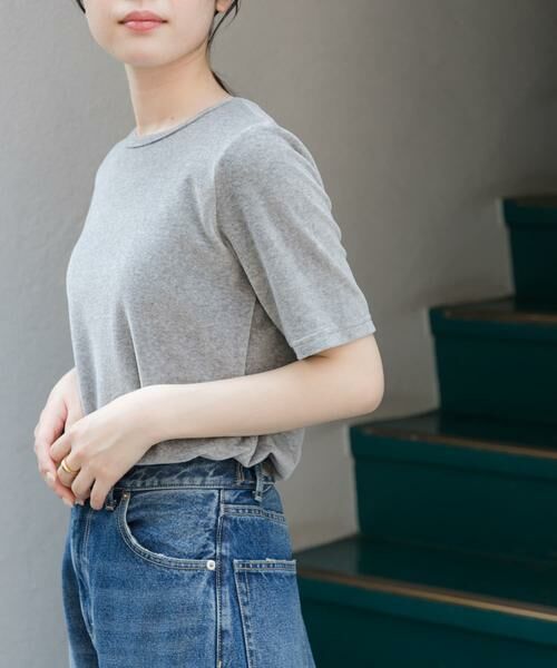 URBAN RESEARCH DOORS / アーバンリサーチ ドアーズ Tシャツ | FORK&SPOON　ベロアショートスリーブTシャツ | 詳細25