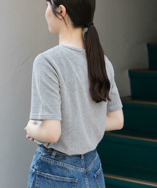 URBAN RESEARCH DOORS / アーバンリサーチ ドアーズ Tシャツ | FORK&SPOON　ベロアショートスリーブTシャツ | 詳細26