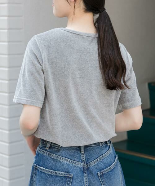 URBAN RESEARCH DOORS / アーバンリサーチ ドアーズ Tシャツ | FORK&SPOON　ベロアショートスリーブTシャツ | 詳細27