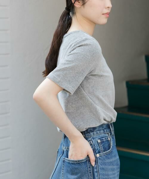 URBAN RESEARCH DOORS / アーバンリサーチ ドアーズ Tシャツ | FORK&SPOON　ベロアショートスリーブTシャツ | 詳細28