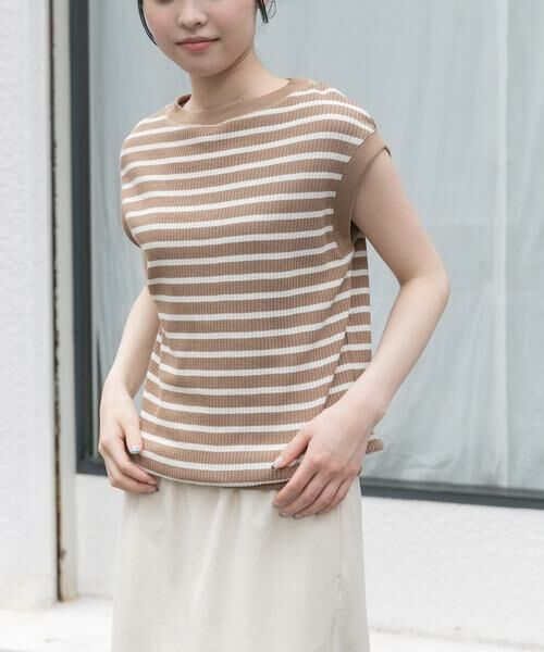 URBAN RESEARCH DOORS / アーバンリサーチ ドアーズ Tシャツ | FORK&SPOON　変形ワッフルノースリーブプルオーバー | 詳細1