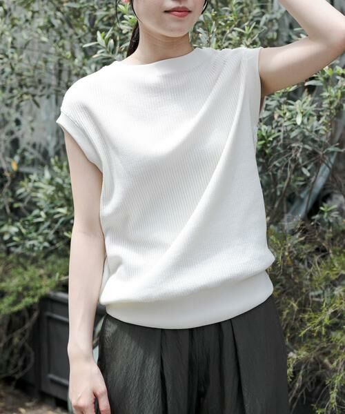 URBAN RESEARCH DOORS / アーバンリサーチ ドアーズ Tシャツ | FORK&SPOON　変形ワッフルノースリーブプルオーバー | 詳細12