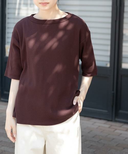 URBAN RESEARCH DOORS / アーバンリサーチ ドアーズ Tシャツ | FORK&SPOON　ミニワッフル5分袖Tシャツ | 詳細1