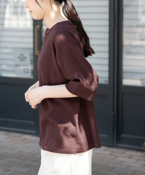 URBAN RESEARCH DOORS / アーバンリサーチ ドアーズ Tシャツ | FORK&SPOON　ミニワッフル5分袖Tシャツ | 詳細3