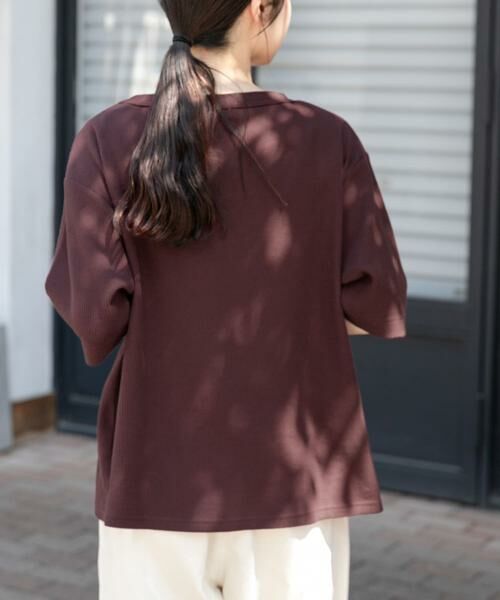 URBAN RESEARCH DOORS / アーバンリサーチ ドアーズ Tシャツ | FORK&SPOON　ミニワッフル5分袖Tシャツ | 詳細4