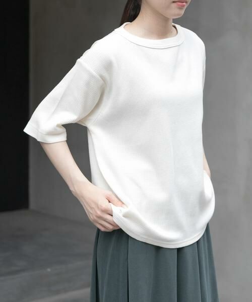 URBAN RESEARCH DOORS / アーバンリサーチ ドアーズ Tシャツ | FORK&SPOON　ミニワッフル5分袖Tシャツ | 詳細24