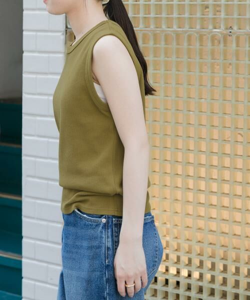 URBAN RESEARCH DOORS / アーバンリサーチ ドアーズ Tシャツ | FORK&SPOON　ミニワッフルノースリーブTシャツ | 詳細3