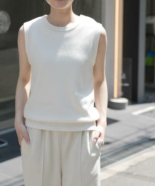 URBAN RESEARCH DOORS / アーバンリサーチ ドアーズ Tシャツ | FORK&SPOON　ミニワッフルノースリーブTシャツ | 詳細9