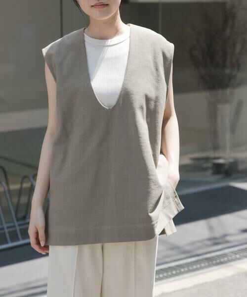 URBAN RESEARCH DOORS / アーバンリサーチ ドアーズ Tシャツ | FORK&SPOON　ミニワッフルノースリーブTシャツ | 詳細15