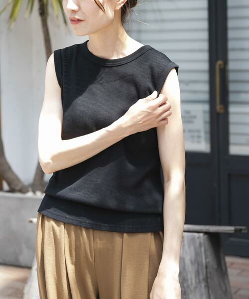 URBAN RESEARCH DOORS / アーバンリサーチ ドアーズ Tシャツ | FORK&SPOON　ミニワッフルノースリーブTシャツ | 詳細18