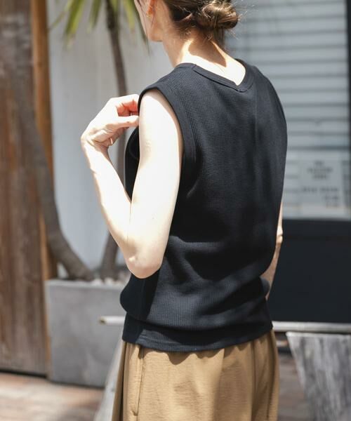 URBAN RESEARCH DOORS / アーバンリサーチ ドアーズ Tシャツ | FORK&SPOON　ミニワッフルノースリーブTシャツ | 詳細19