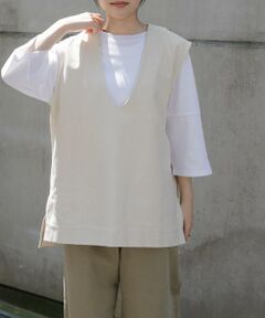 URBAN RESEARCH DOORS / アーバンリサーチ ドアーズ ベスト | FORK&SPOON　ジャガードUネックベスト