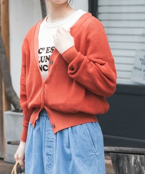 URBAN RESEARCH DOORS / アーバンリサーチ ドアーズ カーディガン・ボレロ | FORK&SPOON　ペーパーニットカーディガン | 詳細1