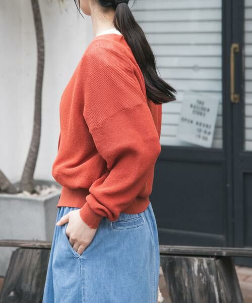 URBAN RESEARCH DOORS / アーバンリサーチ ドアーズ カーディガン・ボレロ | FORK&SPOON　ペーパーニットカーディガン | 詳細2