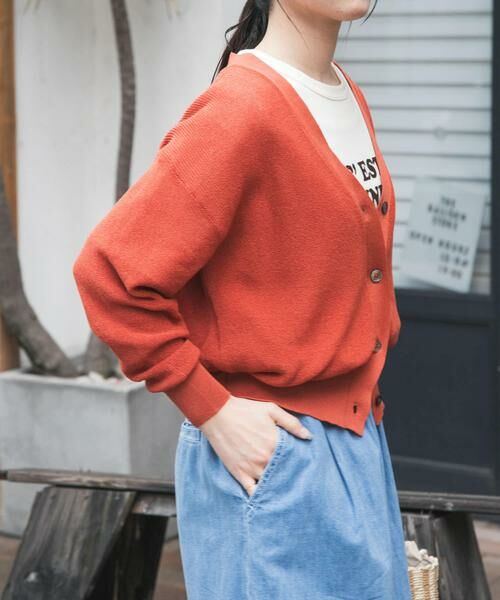 URBAN RESEARCH DOORS / アーバンリサーチ ドアーズ カーディガン・ボレロ | FORK&SPOON　ペーパーニットカーディガン | 詳細4