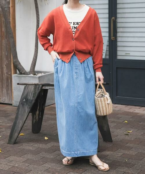 URBAN RESEARCH DOORS / アーバンリサーチ ドアーズ カーディガン・ボレロ | FORK&SPOON　ペーパーニットカーディガン | 詳細6