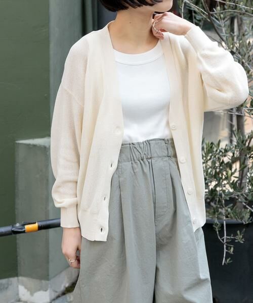 URBAN RESEARCH DOORS / アーバンリサーチ ドアーズ カーディガン・ボレロ | FORK&SPOON　ペーパーニットカーディガン | 詳細13