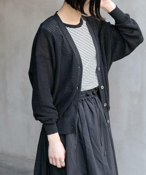 URBAN RESEARCH DOORS / アーバンリサーチ ドアーズ カーディガン・ボレロ | FORK&SPOON　ペーパーニットカーディガン | 詳細22