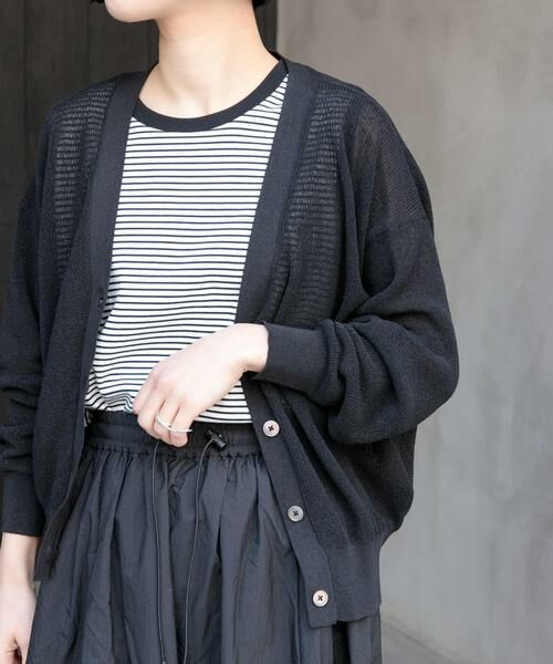 URBAN RESEARCH DOORS / アーバンリサーチ ドアーズ カーディガン・ボレロ | FORK&SPOON　ペーパーニットカーディガン | 詳細25