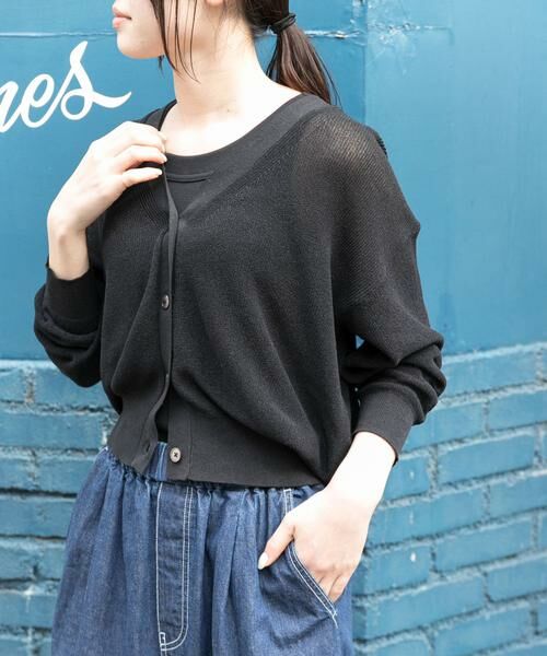 URBAN RESEARCH DOORS / アーバンリサーチ ドアーズ カーディガン・ボレロ | FORK&SPOON　ペーパーニットカーディガン | 詳細27