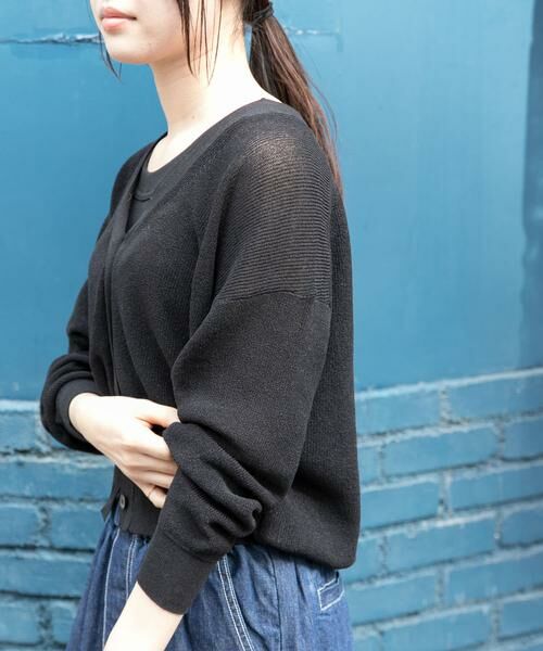 URBAN RESEARCH DOORS / アーバンリサーチ ドアーズ カーディガン・ボレロ | FORK&SPOON　ペーパーニットカーディガン | 詳細28
