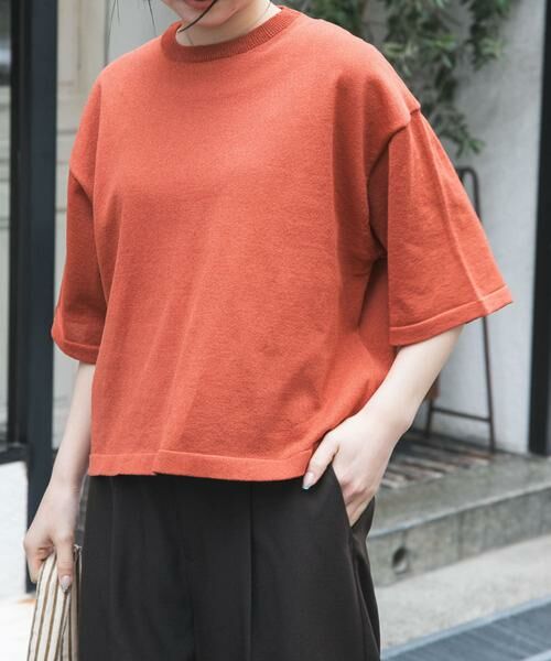 URBAN RESEARCH DOORS / アーバンリサーチ ドアーズ ニット・セーター | FORK&SPOON　ペーパーニットTシャツ | 詳細1