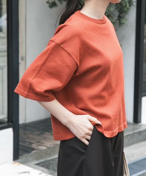 URBAN RESEARCH DOORS / アーバンリサーチ ドアーズ ニット・セーター | FORK&SPOON　ペーパーニットTシャツ | 詳細5