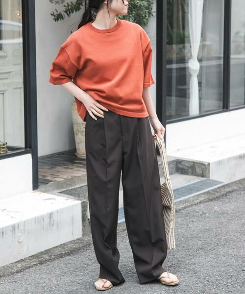 URBAN RESEARCH DOORS / アーバンリサーチ ドアーズ ニット・セーター | FORK&SPOON　ペーパーニットTシャツ | 詳細6