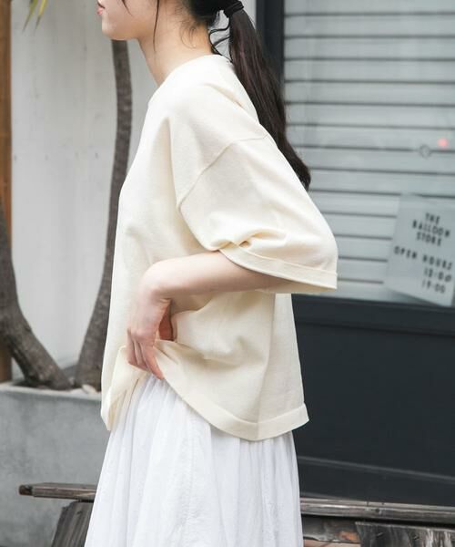 URBAN RESEARCH DOORS / アーバンリサーチ ドアーズ ニット・セーター | FORK&SPOON　ペーパーニットTシャツ | 詳細14