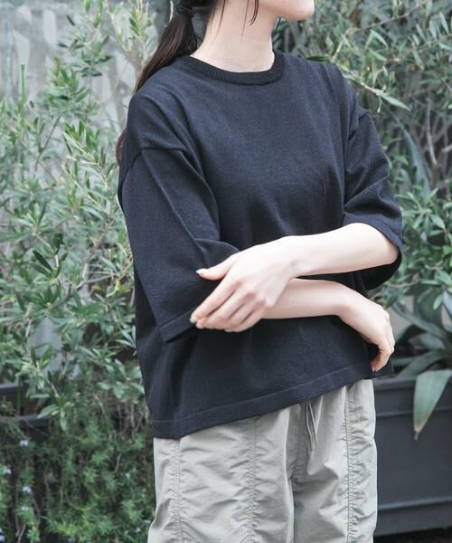 URBAN RESEARCH DOORS / アーバンリサーチ ドアーズ ニット・セーター | FORK&SPOON　ペーパーニットTシャツ | 詳細25