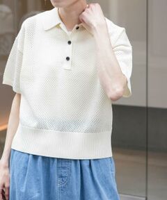 URBAN RESEARCH DOORS / アーバンリサーチ ドアーズ ニット・セーター | FORK&SPOON　メッシュパターンニットポロシャツ