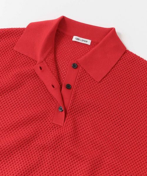 URBAN RESEARCH DOORS / アーバンリサーチ ドアーズ ニット・セーター | FORK&SPOON　メッシュパターンニットポロシャツ | 詳細11