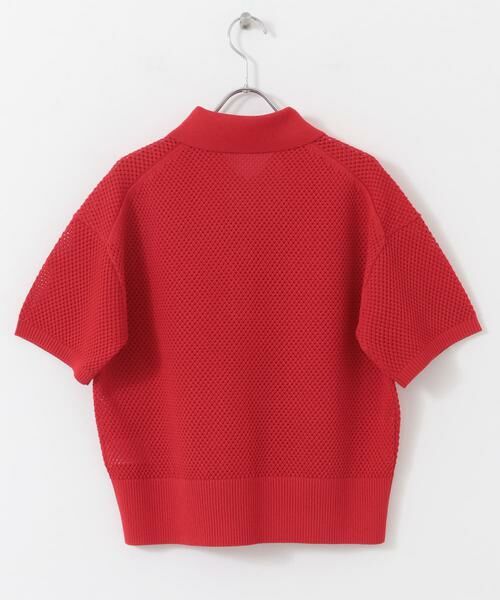 URBAN RESEARCH DOORS / アーバンリサーチ ドアーズ ニット・セーター | FORK&SPOON　メッシュパターンニットポロシャツ | 詳細12