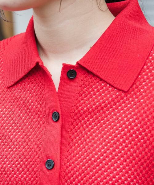 URBAN RESEARCH DOORS / アーバンリサーチ ドアーズ ニット・セーター | FORK&SPOON　メッシュパターンニットポロシャツ | 詳細8