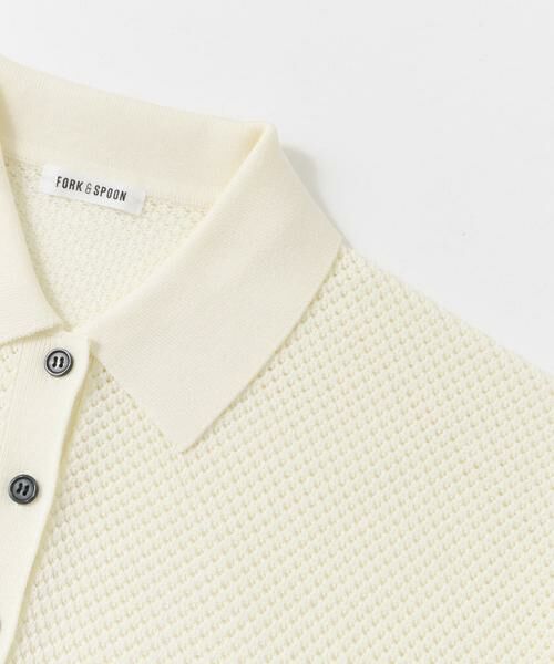 URBAN RESEARCH DOORS / アーバンリサーチ ドアーズ ニット・セーター | FORK&SPOON　メッシュパターンニットポロシャツ | 詳細25