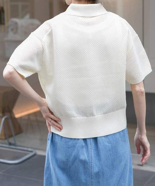 URBAN RESEARCH DOORS / アーバンリサーチ ドアーズ ニット・セーター | FORK&SPOON　メッシュパターンニットポロシャツ | 詳細19
