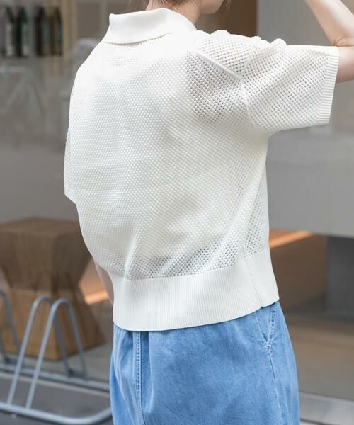 URBAN RESEARCH DOORS / アーバンリサーチ ドアーズ ニット・セーター | FORK&SPOON　メッシュパターンニットポロシャツ | 詳細20