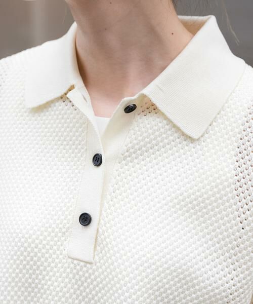 URBAN RESEARCH DOORS / アーバンリサーチ ドアーズ ニット・セーター | FORK&SPOON　メッシュパターンニットポロシャツ | 詳細22