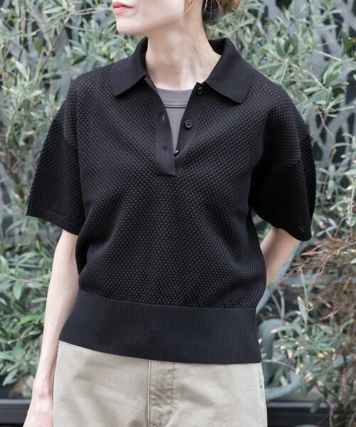 URBAN RESEARCH DOORS / アーバンリサーチ ドアーズ ニット・セーター | FORK&SPOON　メッシュパターンニットポロシャツ | 詳細26