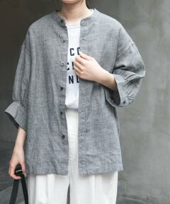 URBAN RESEARCH DOORS / アーバンリサーチ ドアーズ シャツ・ブラウス | FORK&SPOON　コットンリネンギャザースリーブシャツ