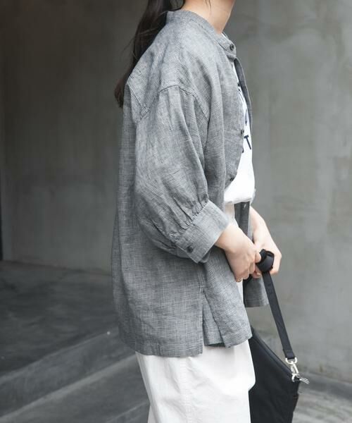 URBAN RESEARCH DOORS / アーバンリサーチ ドアーズ シャツ・ブラウス | FORK&SPOON　コットンリネンギャザースリーブシャツ | 詳細2