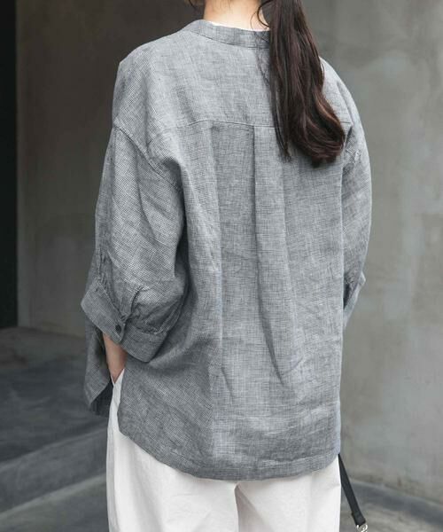 URBAN RESEARCH DOORS / アーバンリサーチ ドアーズ シャツ・ブラウス | FORK&SPOON　コットンリネンギャザースリーブシャツ | 詳細3