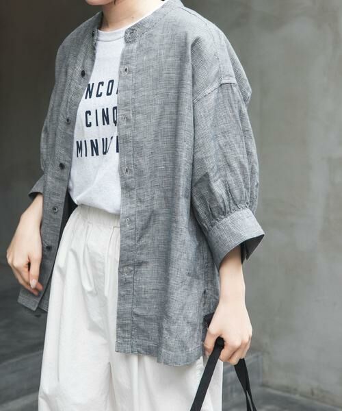 URBAN RESEARCH DOORS / アーバンリサーチ ドアーズ シャツ・ブラウス | FORK&SPOON　コットンリネンギャザースリーブシャツ | 詳細4
