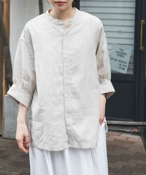 URBAN RESEARCH DOORS / アーバンリサーチ ドアーズ シャツ・ブラウス | FORK&SPOON　コットンリネンギャザースリーブシャツ | 詳細27