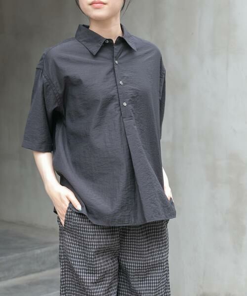 URBAN RESEARCH DOORS / アーバンリサーチ ドアーズ シャツ・ブラウス | FORK&SPOON　Nylon Woolプルオーバーシャツ | 詳細5