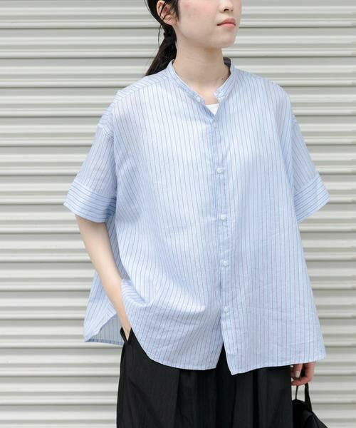 URBAN RESEARCH DOORS / アーバンリサーチ ドアーズ シャツ・ブラウス | FORK&SPOON　ワイド5分袖シャツ | 詳細1